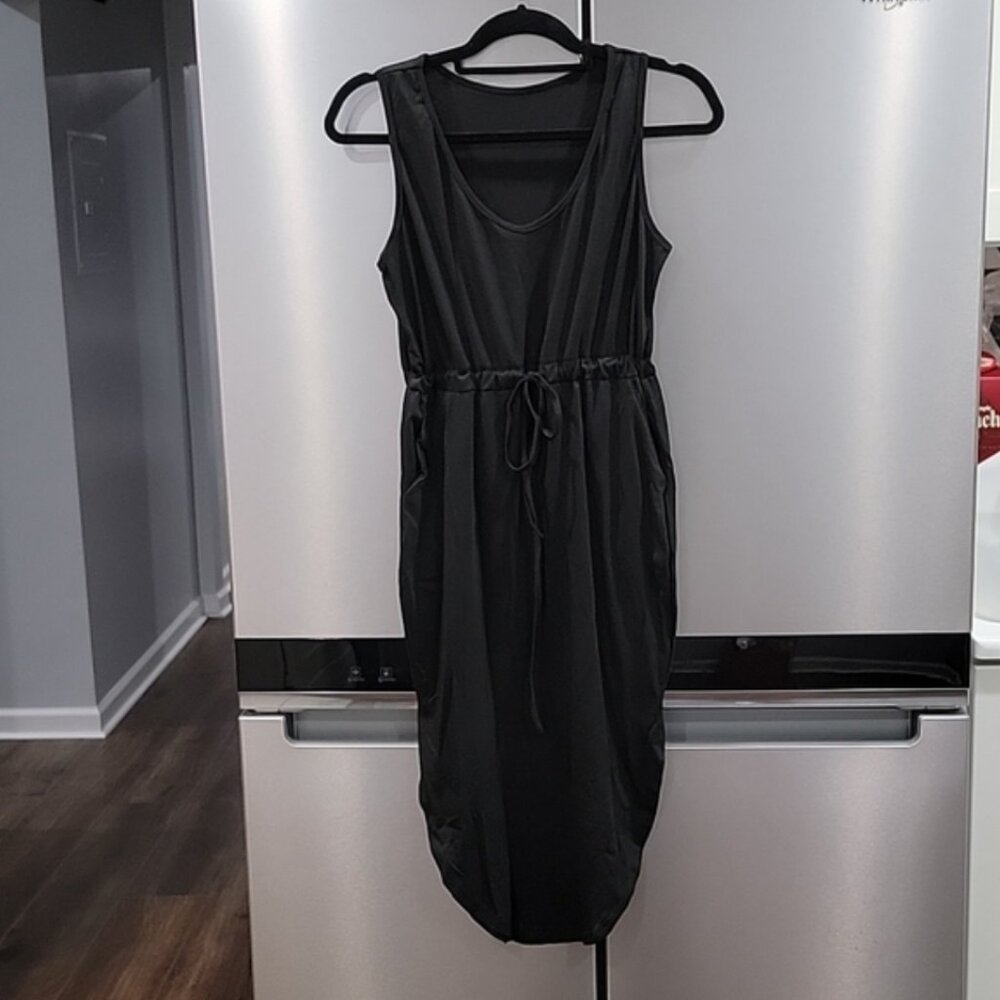 2 Left Drawstring Tank Dress - Picture 2 of 5